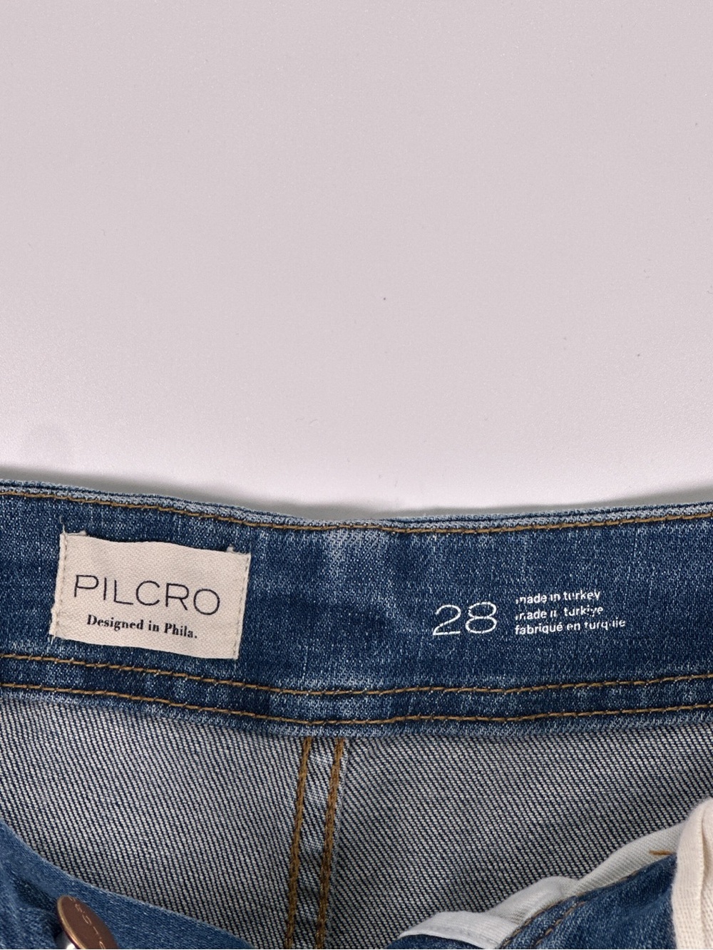 Pilcro and the Letterpress High Rise Wide Leg Barrel Drawstring Jeans Blue 28 - Picture 5 of 12